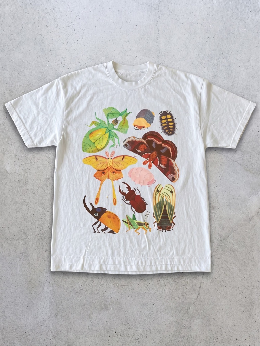 Gildan White Insect Graphic Tee